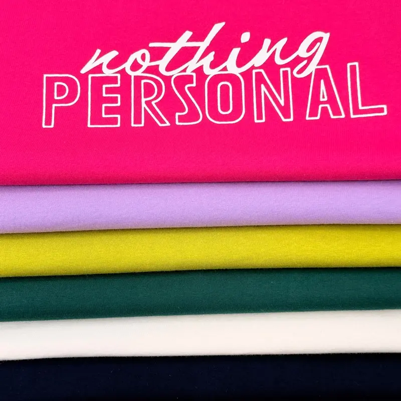 تیشرت زنانه نخ پنبه طرح Nothing Personal رنگی | آلما شاپ